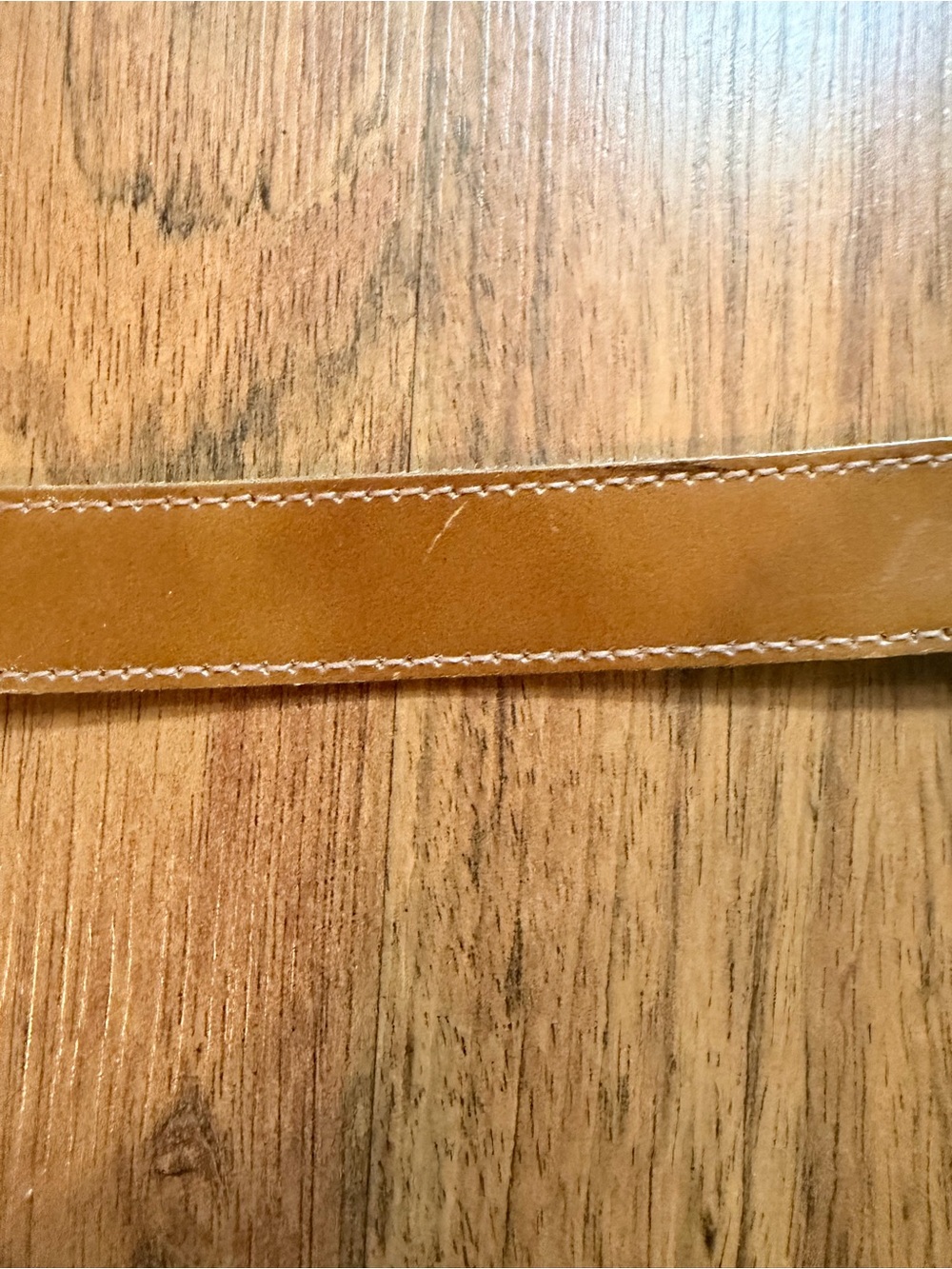 VTG Anne Klein for Calderon lion head gold-tone buckle tan leather belt - Picture 6 of 6